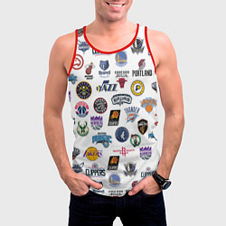 Майка-безрукавка мужская NBA Pattern, цвет: 3D-красный — фото 2