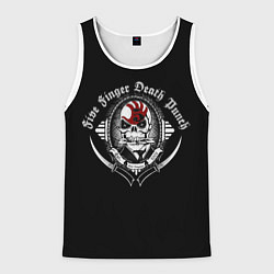Майка-безрукавка мужская Five Finger Death Punch, цвет: 3D-белый