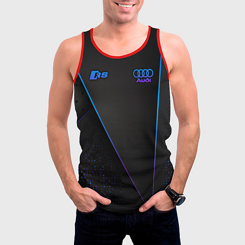 Мужская майка без рукавов Audi RS / 3D-Красный – фото 3