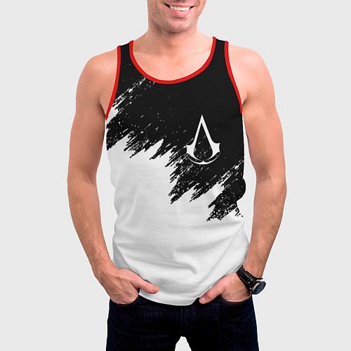 Мужская майка без рукавов ASSASSINS CREED / 3D-Красный – фото 3