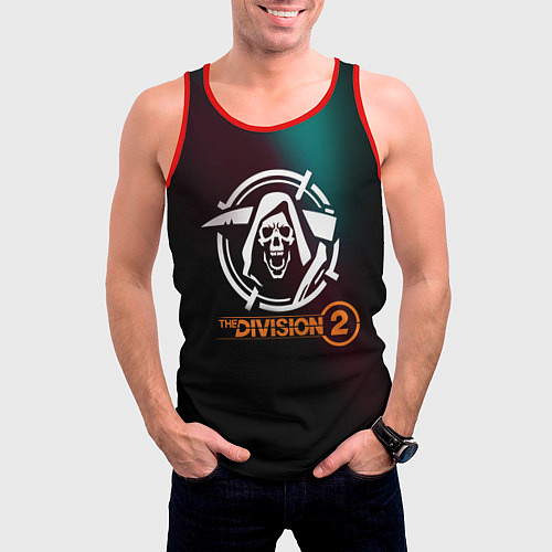 Мужская майка без рукавов The Division 2 Logo / 3D-Красный – фото 3