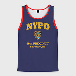 Майка-безрукавка мужская Бруклин 9-9 департамент NYPD, цвет: 3D-красный