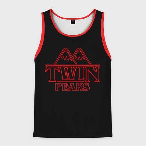 Мужская майка без рукавов Twin Peaks / 3D-Красный – фото 1