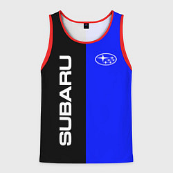 Майка-безрукавка мужская SUBARU, цвет: 3D-красный
