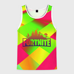 Майка-безрукавка мужская Fortnite гамма абстракция, цвет: 3D-белый