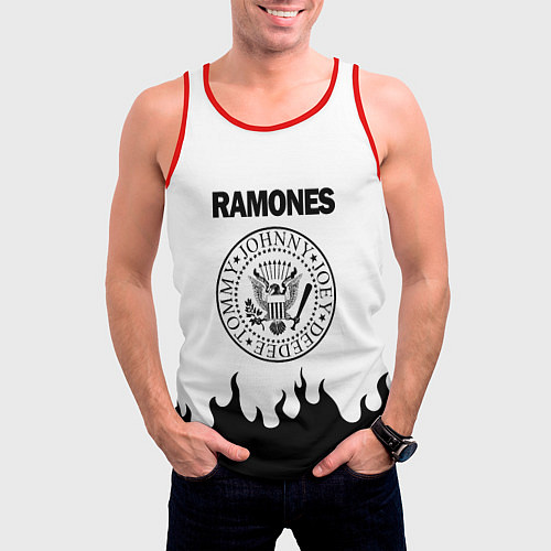 Мужская майка без рукавов RAMONES / 3D-Красный – фото 3