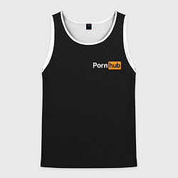 Майка-безрукавка мужская PORNHUB, цвет: 3D-белый