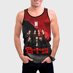 Майка-безрукавка мужская BTS, цвет: 3D-черный — фото 2