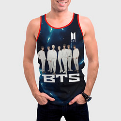 Майка-безрукавка мужская BTS, цвет: 3D-красный — фото 2
