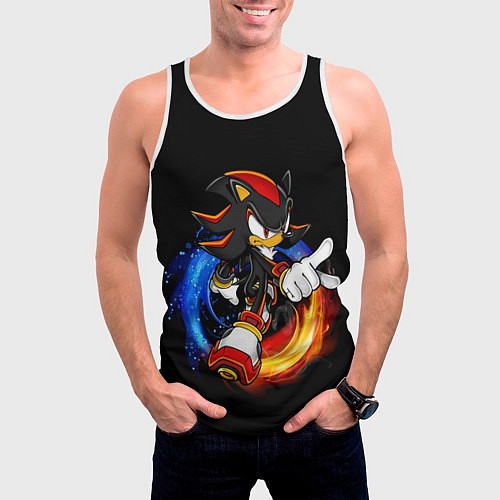 Мужская майка без рукавов ШЕДОУ / 3D-Белый – фото 3