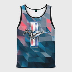 Майка-безрукавка мужская Ford Mustang, цвет: 3D-черный