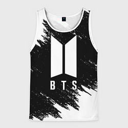 Майка-безрукавка мужская BTS, цвет: 3D-белый
