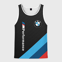 Майка-безрукавка мужская BMW M PERFORMANCE, цвет: 3D-белый