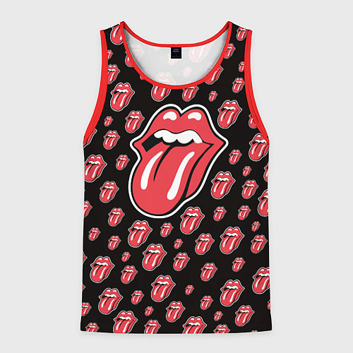 Мужская майка без рукавов Rolling stones / 3D-Красный – фото 1