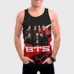 Майка-безрукавка мужская BTS, цвет: 3D-черный — фото 2
