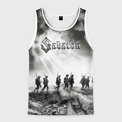 Майка-безрукавка мужская Sabaton, цвет: 3D-белый