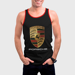 Майка-безрукавка мужская PORSCHE, цвет: 3D-красный — фото 2