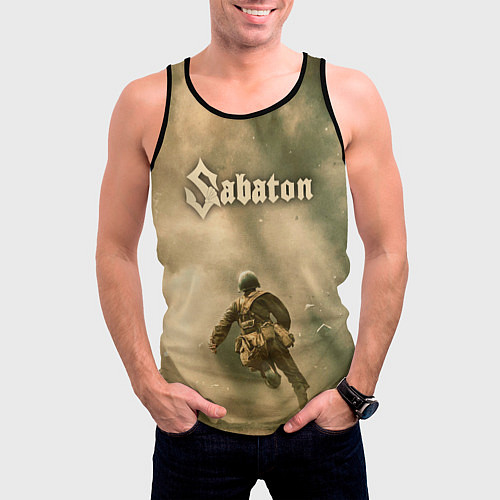 Мужская майка без рукавов Sabaton / 3D-Черный – фото 3