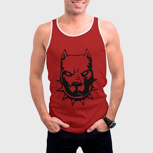 Мужская майка без рукавов PITBULL / 3D-Белый – фото 3