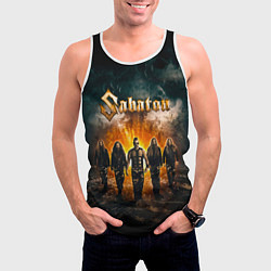 Майка-безрукавка мужская Sabaton, цвет: 3D-белый — фото 2