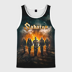 Майка-безрукавка мужская Sabaton, цвет: 3D-белый
