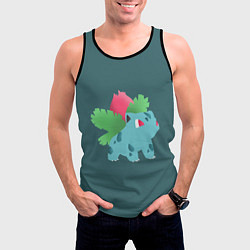 Майка-безрукавка мужская Pokemon Ivysaur, цвет: 3D-черный — фото 2