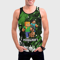 Майка-безрукавка мужская Minecraft Майнкрафт, цвет: 3D-черный — фото 2