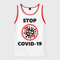 Мужская майка без рукавов STOP COVID-19