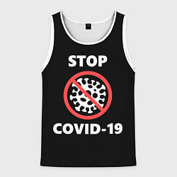 Мужская майка без рукавов STOP COVID-19