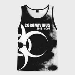 Майка-безрукавка мужская Coronavirus 2019 - nCoV, цвет: 3D-черный