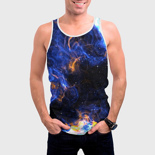 Мужская майка без рукавов Космос / 3D-Белый – фото 3
