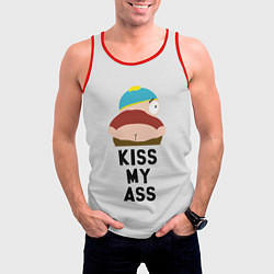 Майка-безрукавка мужская Kiss My Ass, цвет: 3D-красный — фото 2