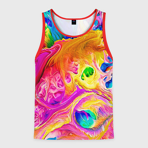 Мужская майка без рукавов TIE DYE / 3D-Красный – фото 1