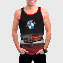 Майка-безрукавка мужская BMW, цвет: 3D-красный — фото 2