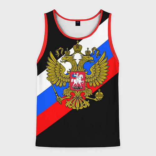 Мужская майка без рукавов РОССИЯ / 3D-Красный – фото 1