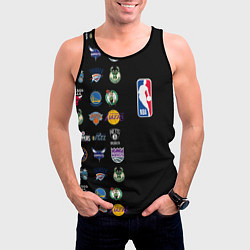 Майка-безрукавка мужская NBA Team Logos 2, цвет: 3D-черный — фото 2