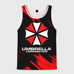 Майка-безрукавка мужская Umbrella Corporation, цвет: 3D-белый