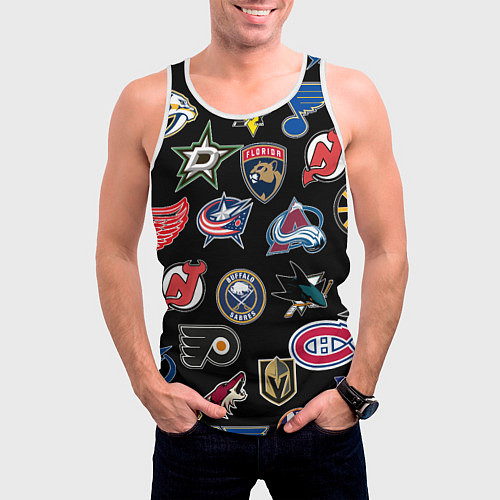 Мужская майка без рукавов NBA PATTERN / 3D-Белый – фото 3