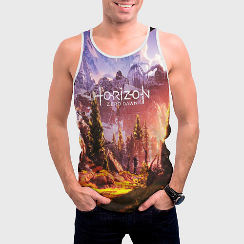 Мужская майка без рукавов Horizon Zero Dawn / 3D-Белый – фото 3
