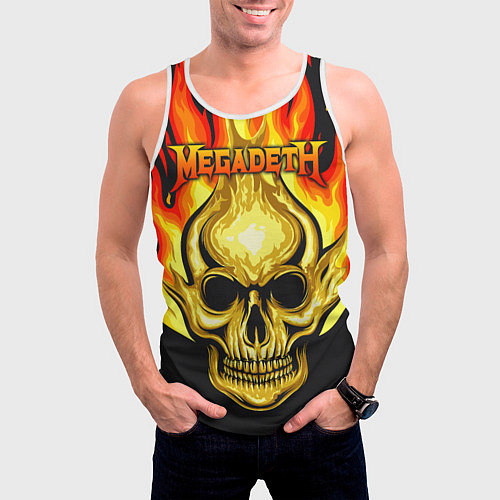Мужская майка без рукавов Megadeth / 3D-Белый – фото 3