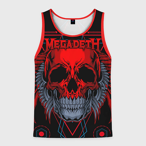 Мужская майка без рукавов Megadeth / 3D-Красный – фото 1