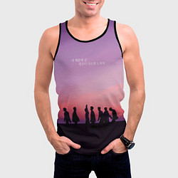 Майка-безрукавка мужская BTS, цвет: 3D-черный — фото 2