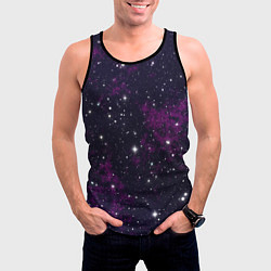 Майка-безрукавка мужская Космос, цвет: 3D-черный — фото 2