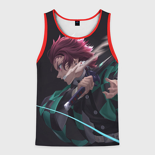 Мужская майка без рукавов KIMETSU NO YAIBA / 3D-Красный – фото 1