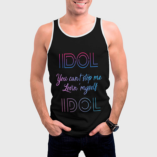 Мужская майка без рукавов BTS / 3D-Белый – фото 3