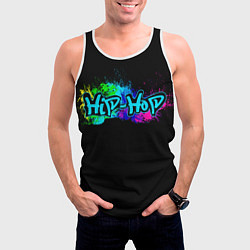 Майка-безрукавка мужская Hip-Hop, цвет: 3D-белый — фото 2