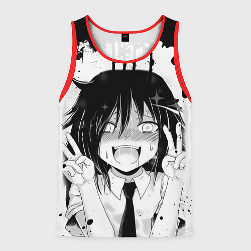 Мужская майка без рукавов AHEGAO / 3D-Красный – фото 1