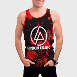 Майка-безрукавка мужская Linkin Park, цвет: 3D-красный — фото 2