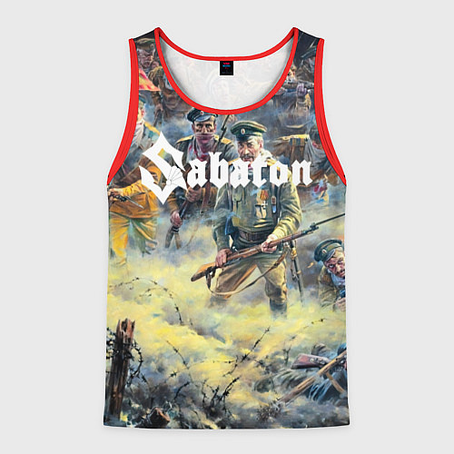 Мужская майка без рукавов Sabaton / 3D-Красный – фото 1