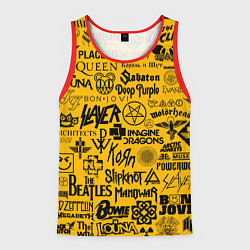 Майка-безрукавка мужская ЛОГОТИПЫ РОК ГРУПП, цвет: 3D-красный